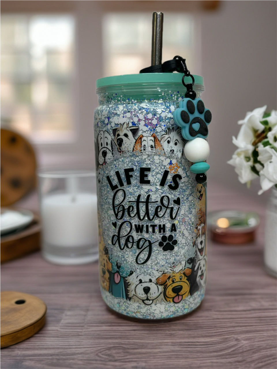 Snow Globe Tumbler 16 Oz