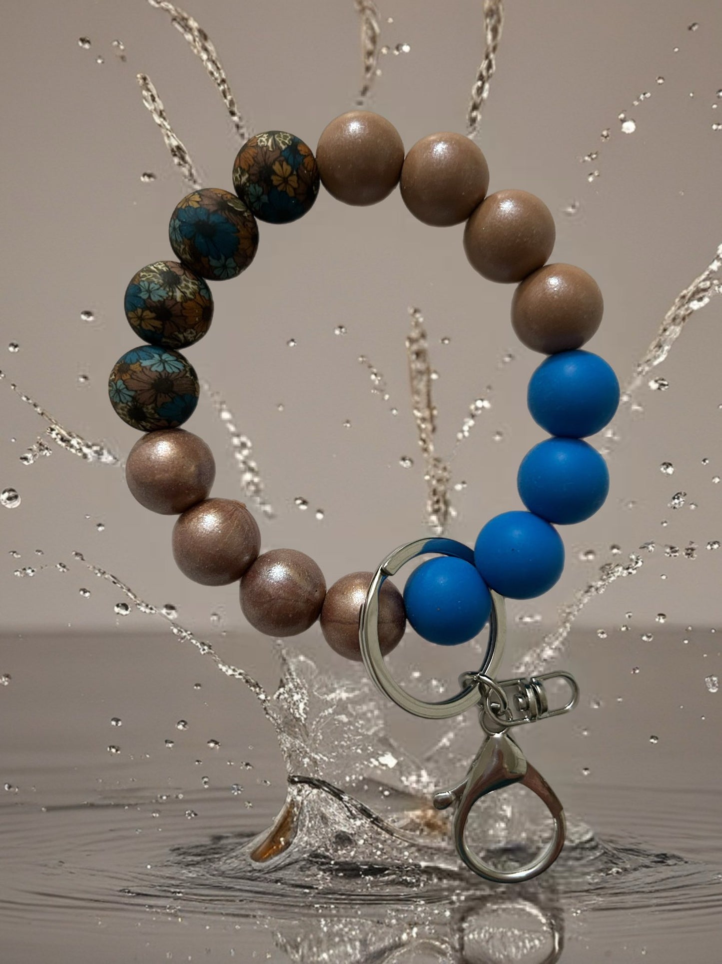 Silicone Beaded Keychain Wristlet