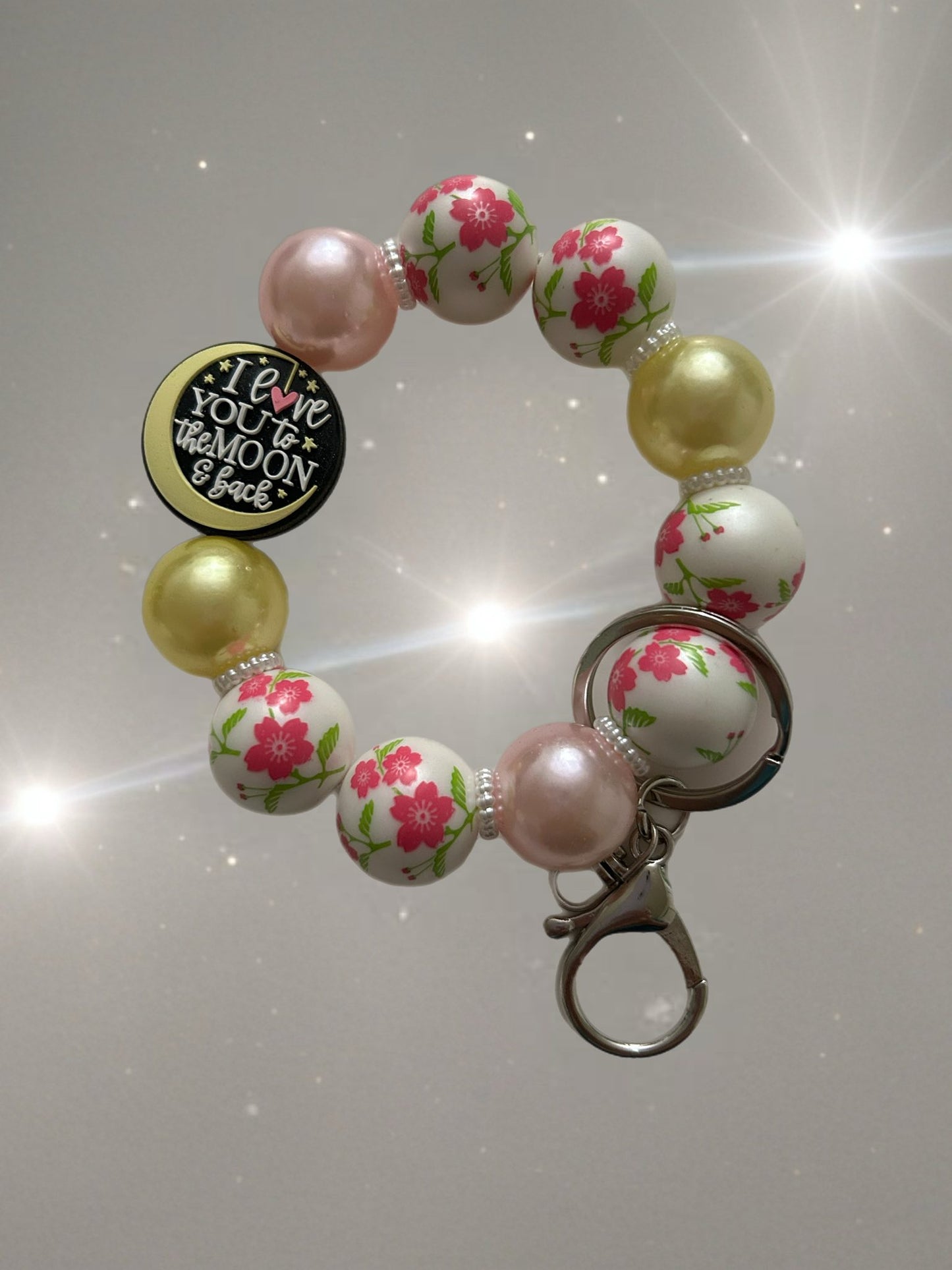 Acrylic Beaded Keychain Wristlet