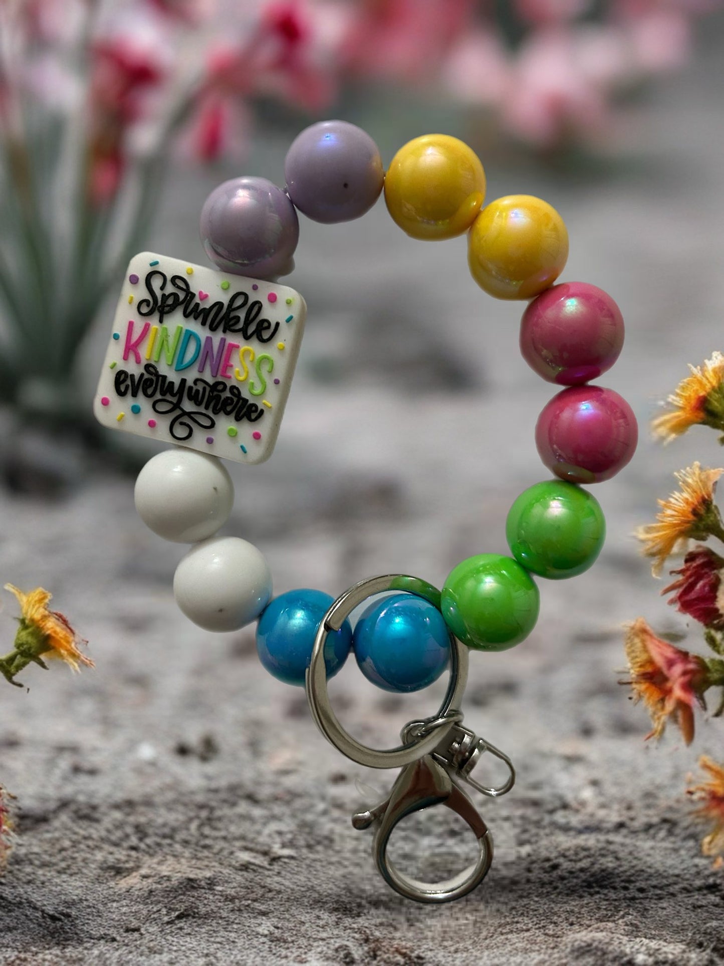 Acrylic Beaded Keychain Wristlet