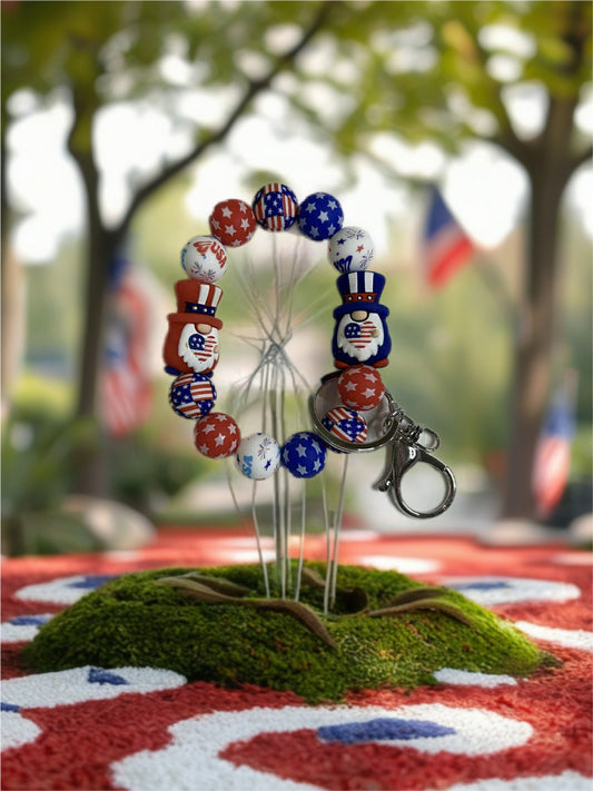 Silicone Beaded Keychain Wristlet