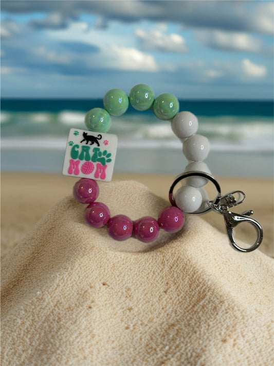 Acrylic Beaded Keychain Wristlet