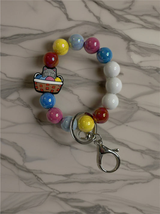 Acrylic Beaded Keychain Wristlet