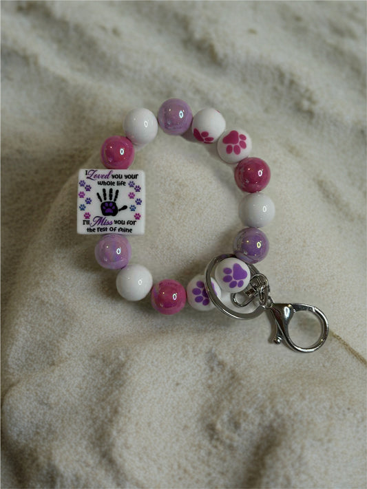 Acrylic Beaded Keychain Wristlet