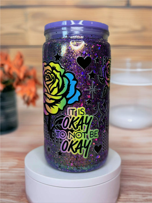 Snow Globe Tumbler 16 Oz