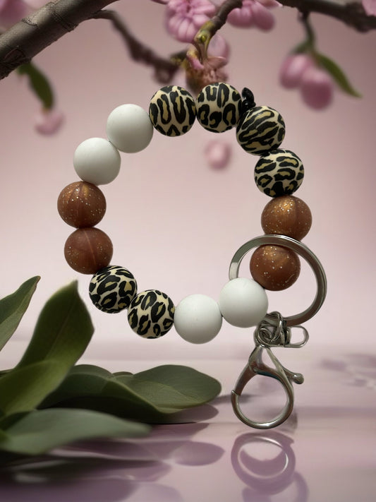 Silicone Beaded Keychain Wristlet