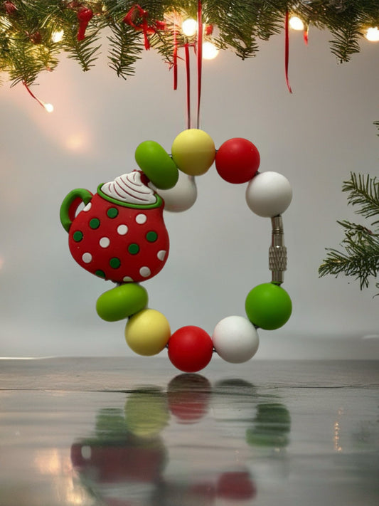 Beaded cup charm Christmas