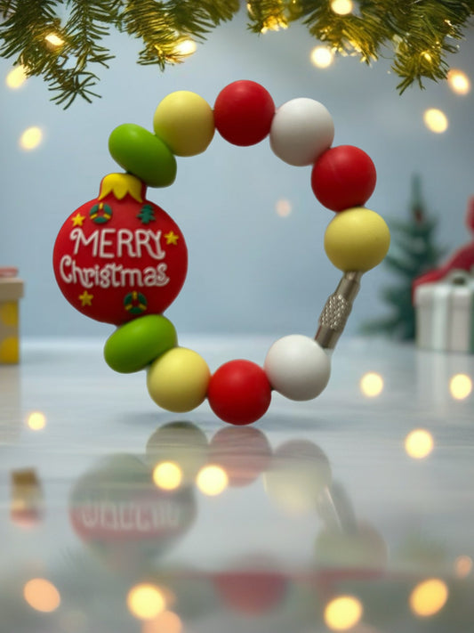 Beaded cup charm Christmas ornament