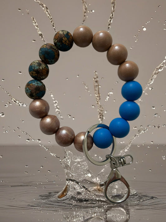 Silicone Beaded Keychain Wristlet