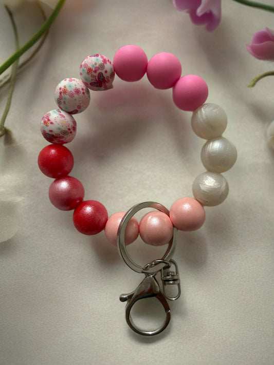 Silicone Beaded Keychain Wristlet