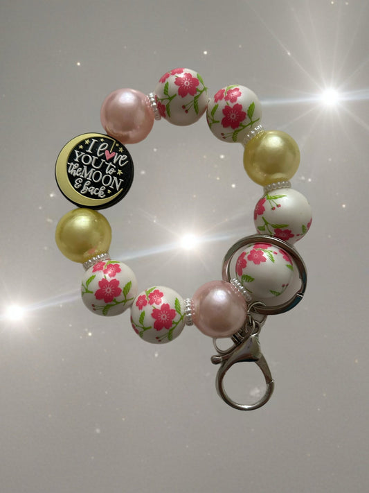 Acrylic Beaded Keychain Wristlet