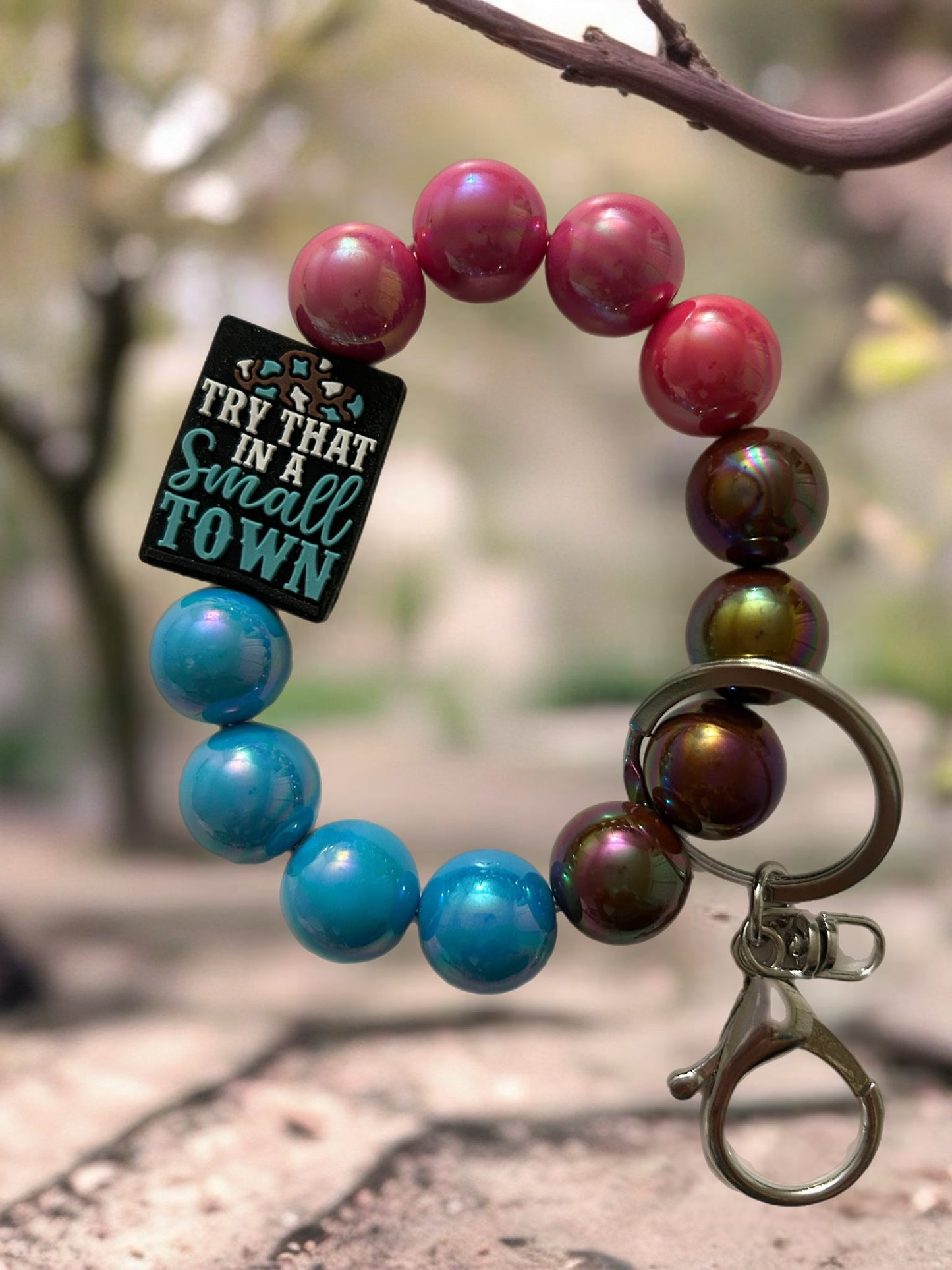 Acrylic Beaded Keychain Wristlet