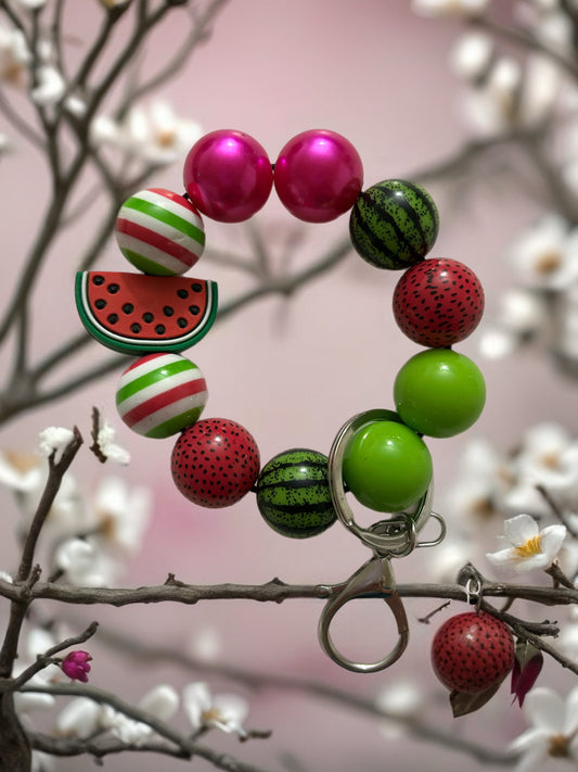 Acrylic Beaded Keychain Wristlet